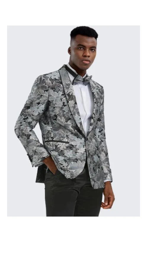 Men's Cheap Priced Fashion Big And Tall Plus Size Sport Coats Jackets Cheap Blazer Jacket Silver