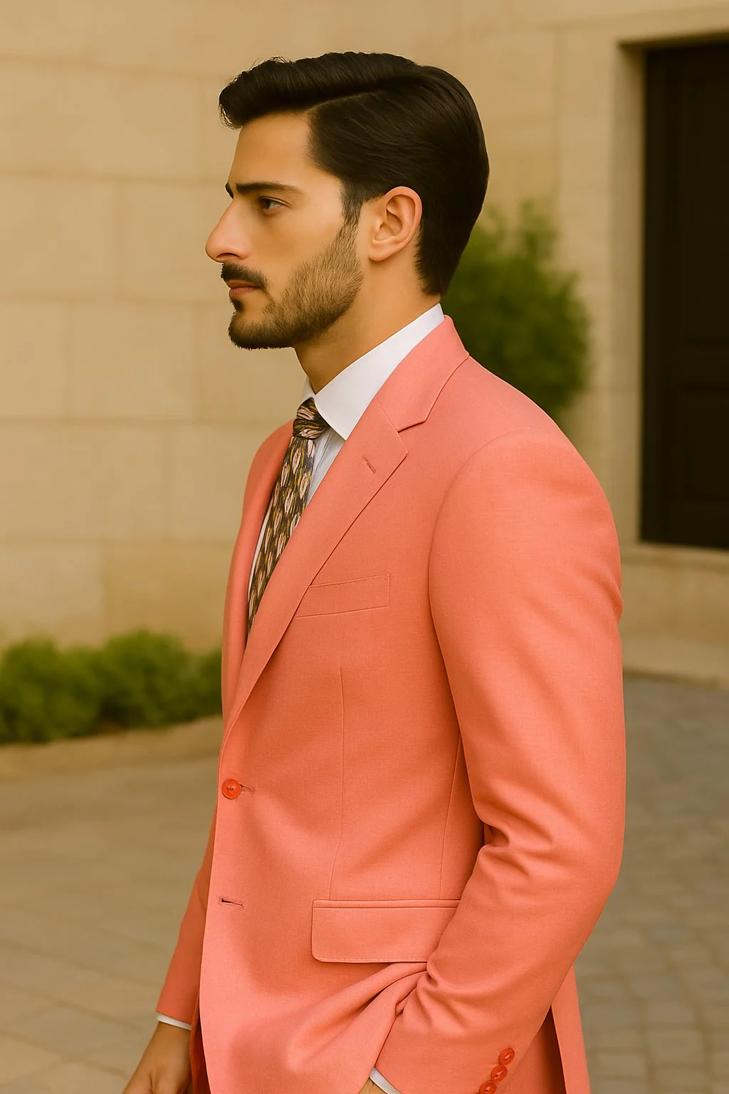 Mens Coral Suit - Coral Sport Coat - Image 3