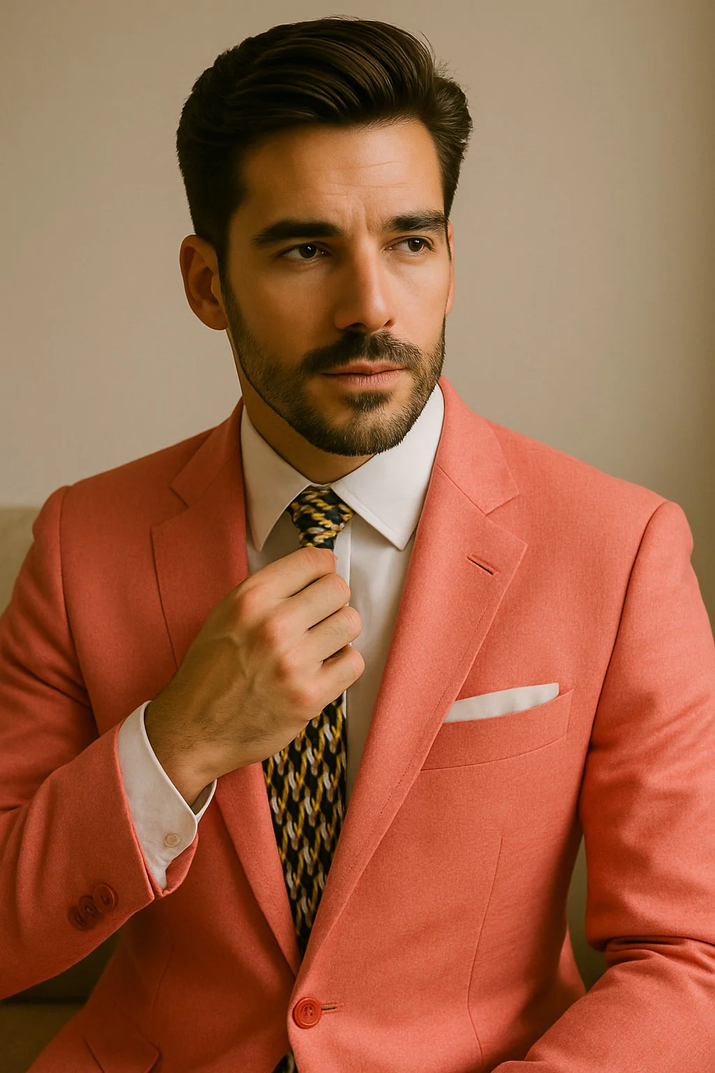 Mens Coral Suit - Coral Sport Coat - Image 6