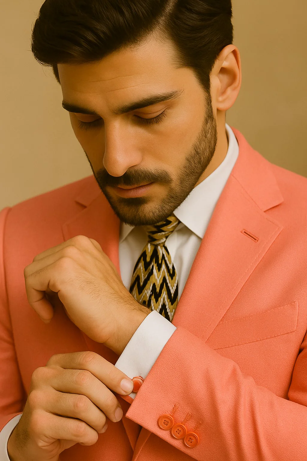 Mens Coral Suit - Coral Sport Coat - Image 8