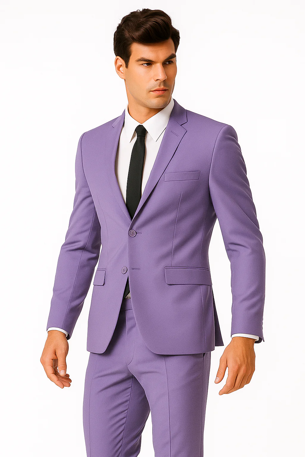 Mens Cotton Fabric Suit - Lavender Suit For Summer - Image 3