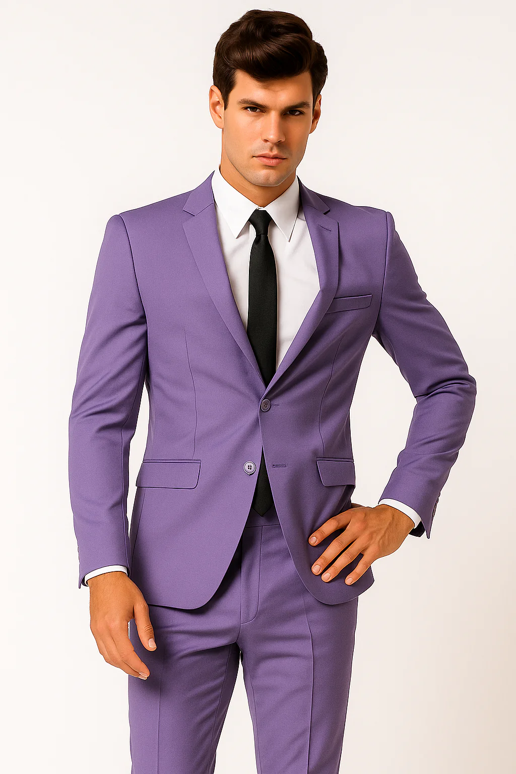 Mens Cotton Fabric Suit - Lavender Suit For Summer - Image 8
