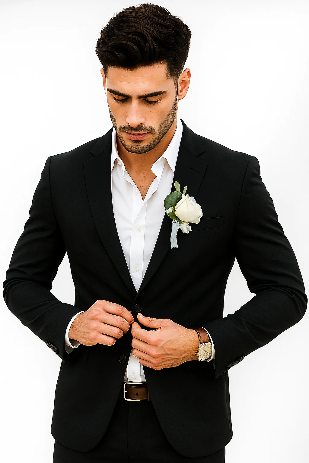 Mens Cotton Suit - Black Summer Suit - Image 7