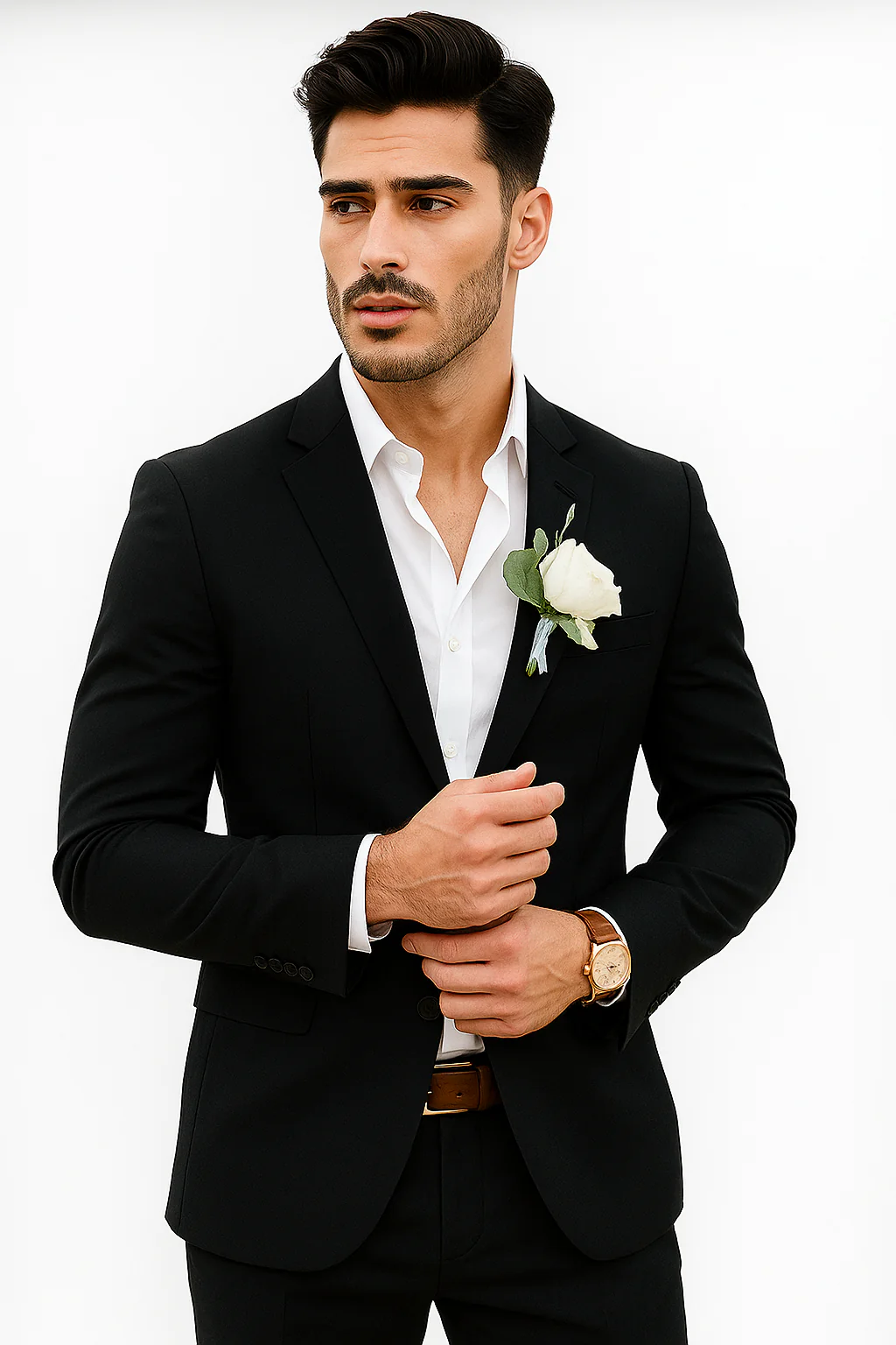 Mens Cotton Suit - Black Summer Suit - Image 8