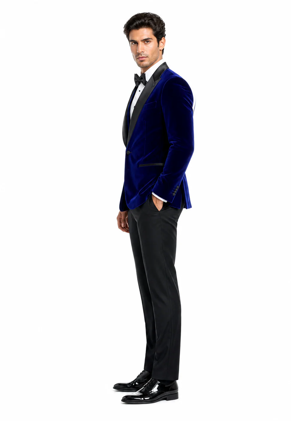 Mens Designer Velvet Tuxedo Jacket in Red - Image 12