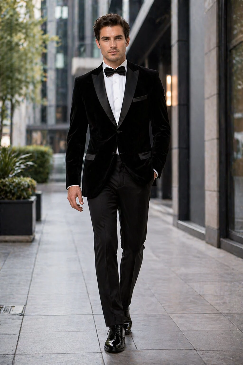 Mens Designer Velvet Tuxedo Jacket in Red - Image 21
