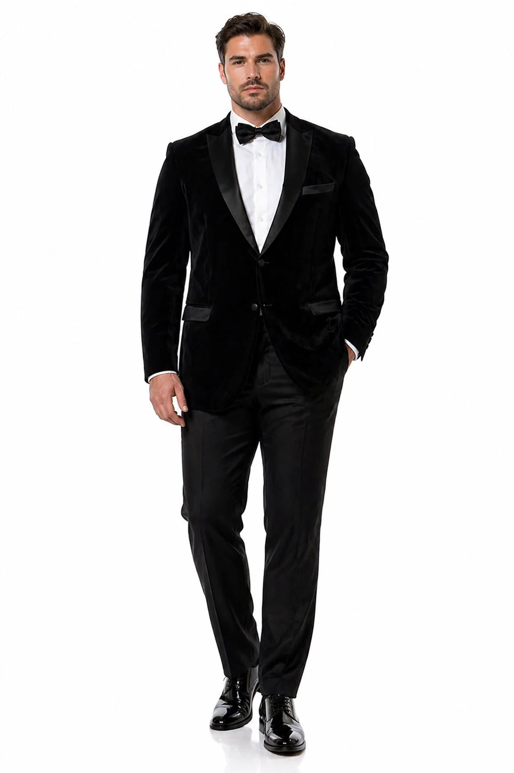 Mens Designer Velvet Tuxedo Jacket in Red - Image 25
