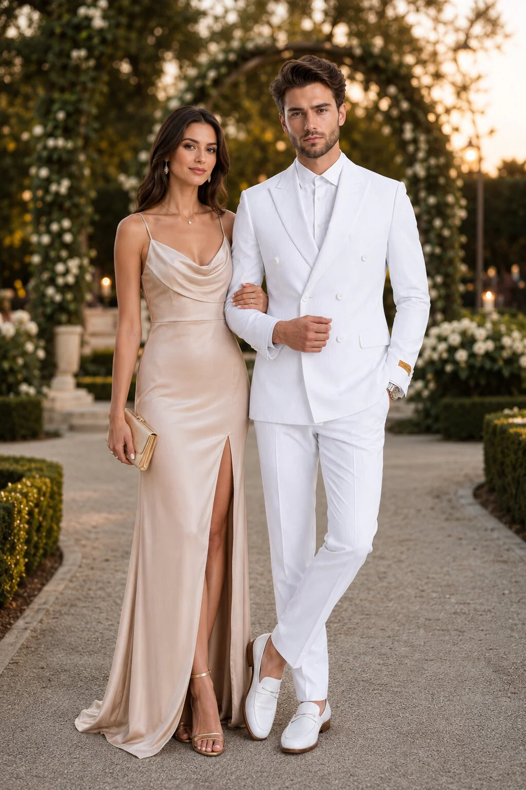 Men's Double Breasted Summer Seersucker Suit in White Pinstripe by Alberto Nardoni - Image 6