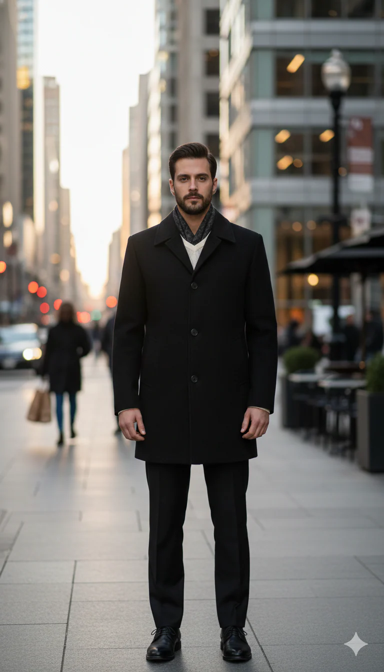 Men'S Dress Coat 34 Model With Vent Wool Blen Online Discount Fashion Sale - Image 4