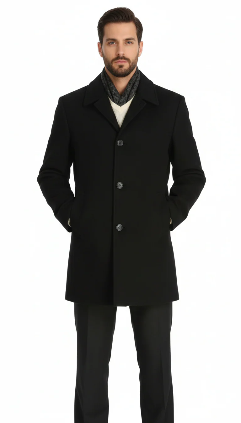 Men'S Dress Coat 34 Model With Vent Wool Blen Online Discount Fashion Sale - Image 6
