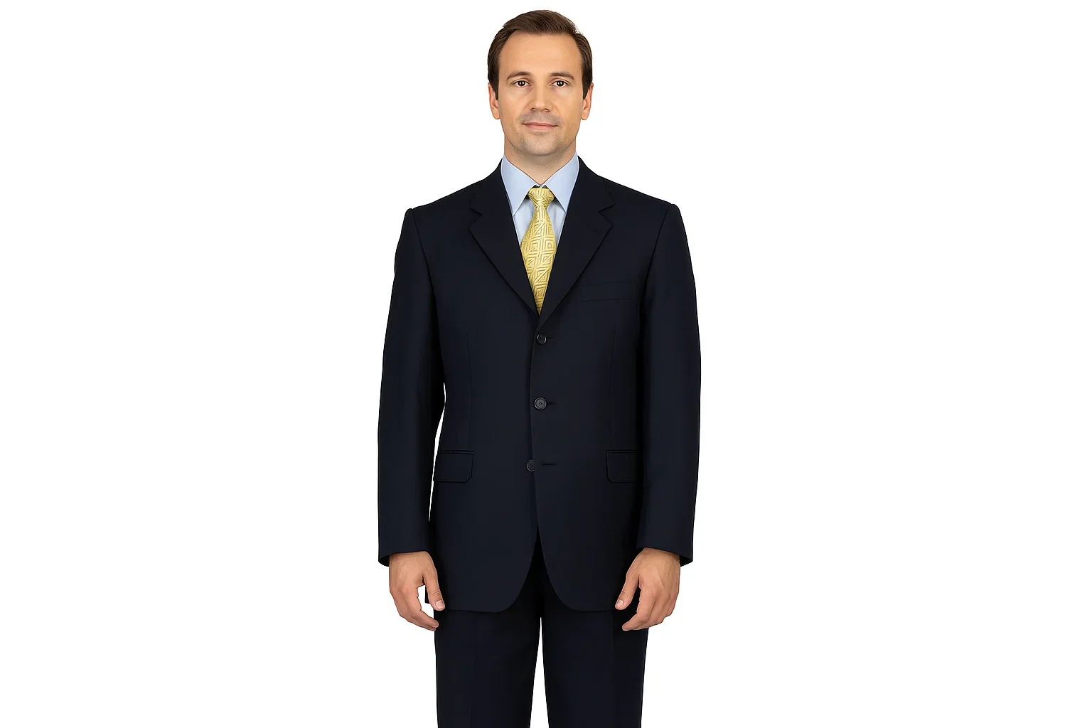 Men'S Dress Dark Navy Blue Suit For Men Available In 2 Or 3 Buttons Style Regular Classic Cut Double Vent Super 150'S Cheap Priced Business Suits Clearance Sale - Image 2