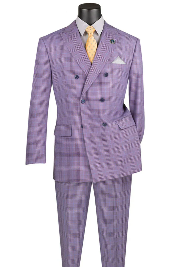 Mens Easter Suit - Jacket and Pants in Summer Color Light Purple Modern Fit Light Weight - Image 2