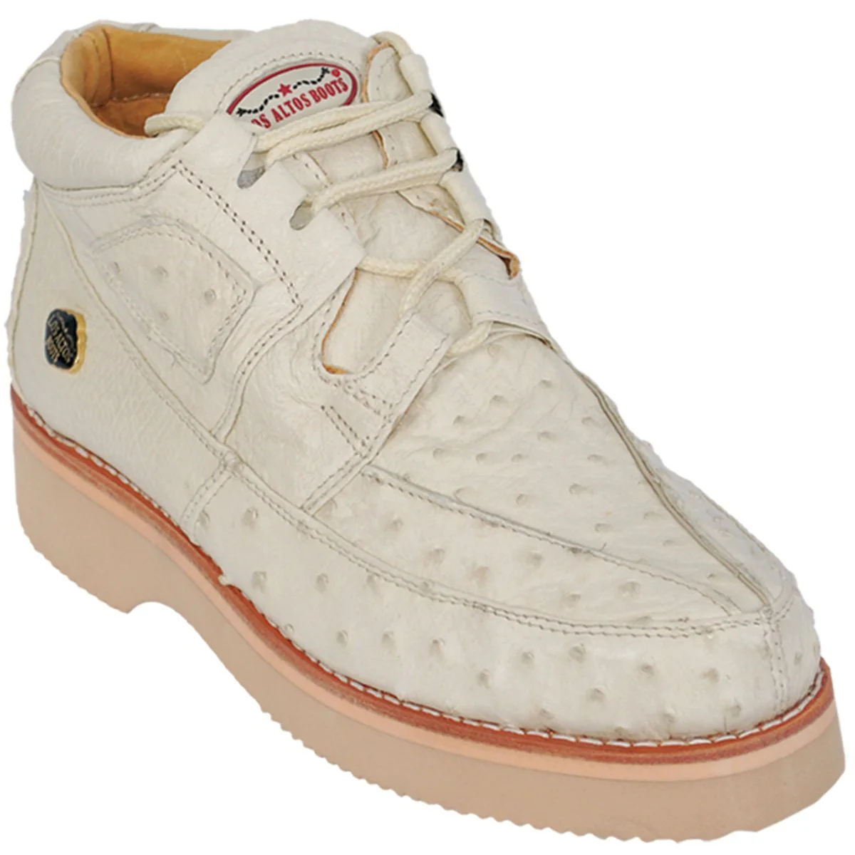 Mens Exotic Sneakers - Alligator Sneakers By Brand  in Color MANTEQUILLA/BLANCO/HUESO - Image 3