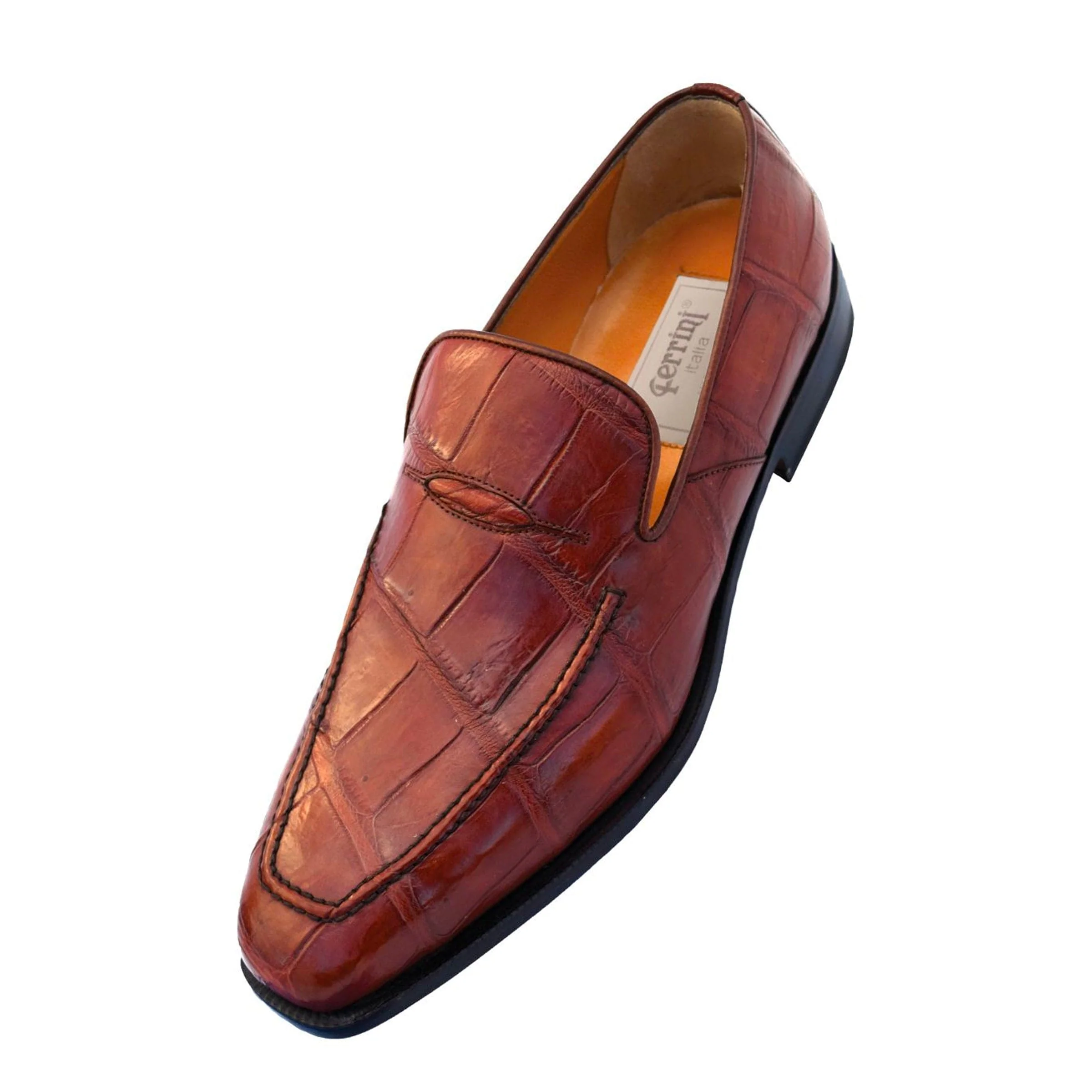 Men's Genuine Exotic Animal Skin Ferrini Hornback Crocodile Card Holder by Ferrini USA