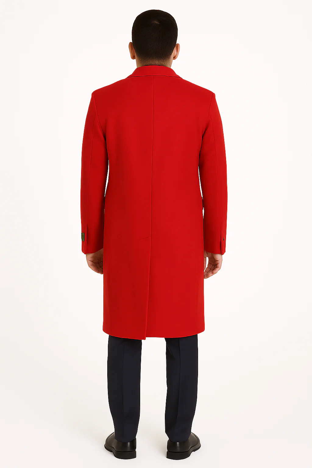 Mens Full Length and Cashmere Overcoat - Winter Topcoats - Red Coat - Image 3