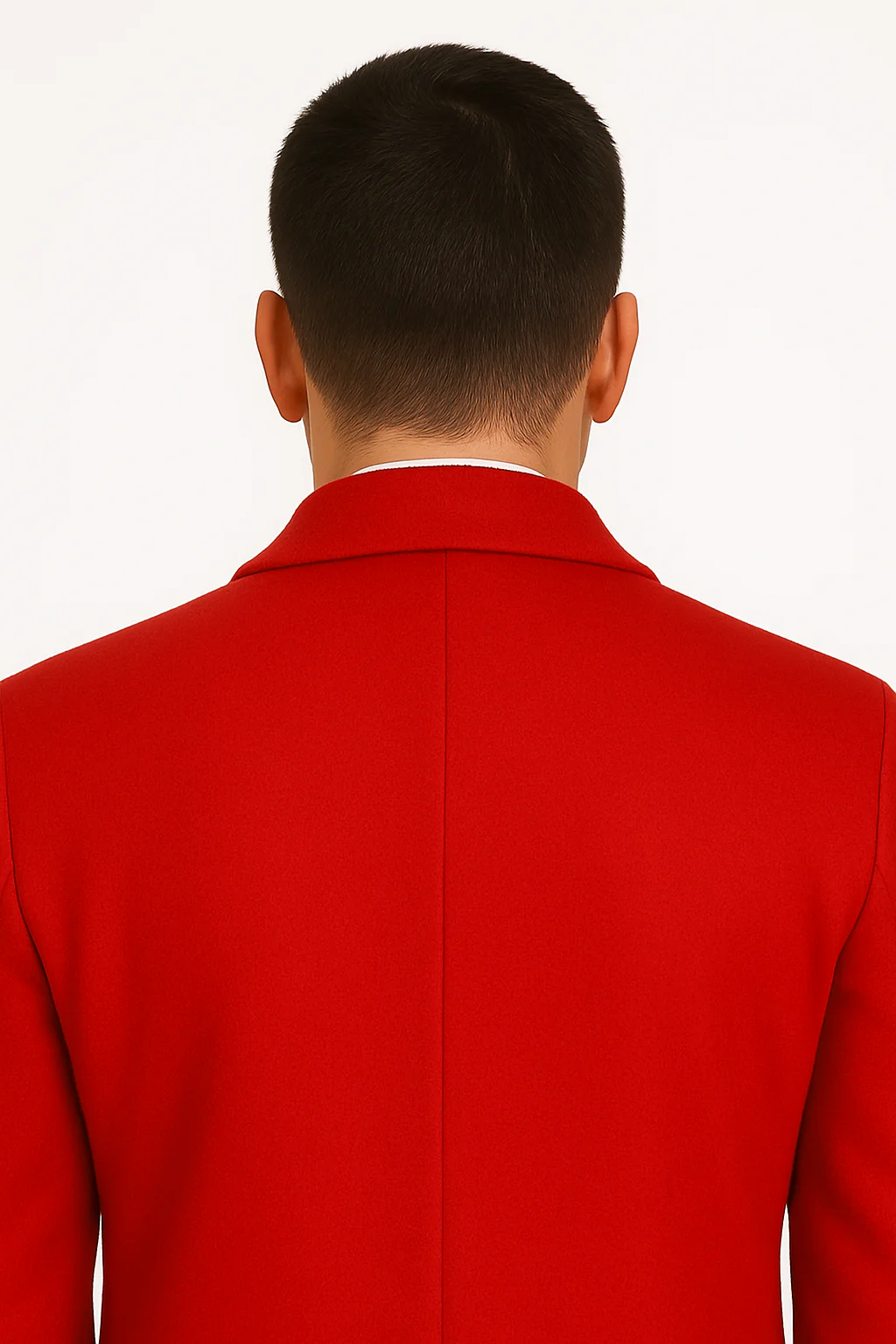 Mens Full Length and Cashmere Overcoat - Winter Topcoats - Red Coat - Image 6