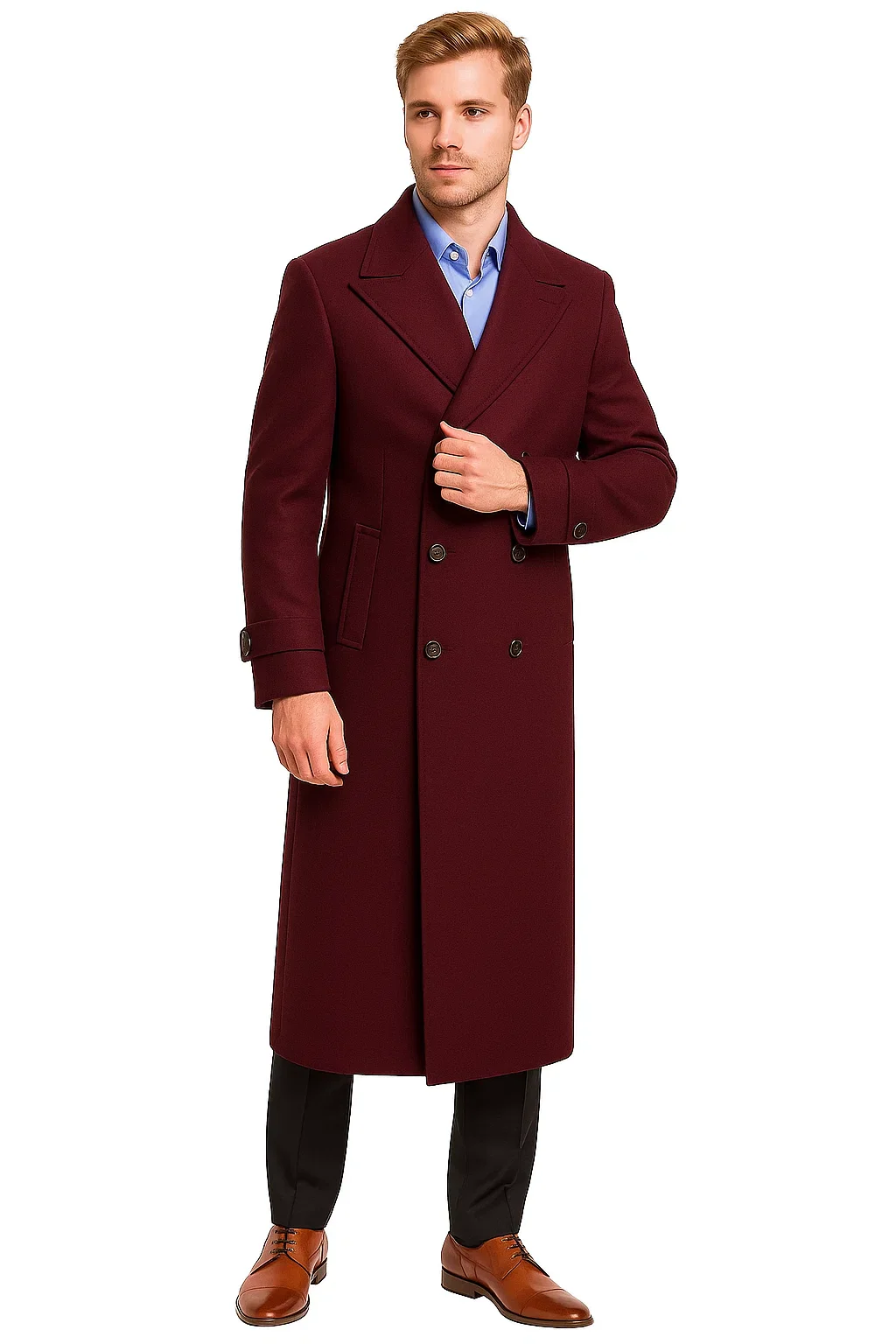 Mens Burgundy Trench Coat for Every Occasion - Image 6