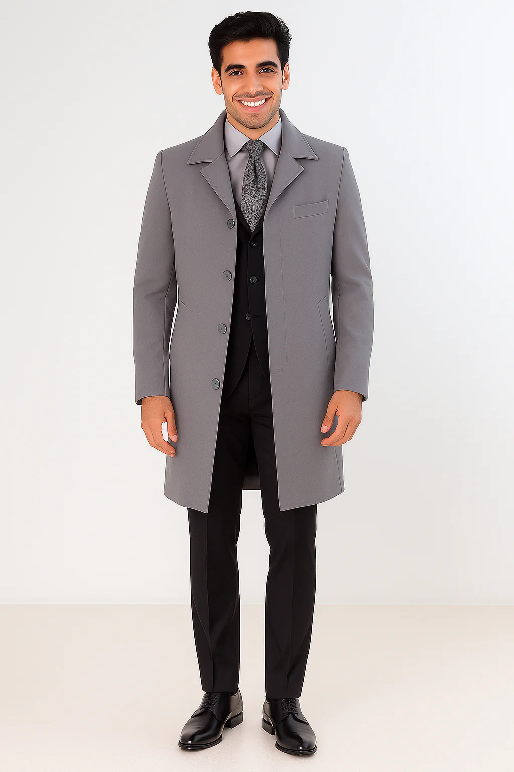 Men's Full Length Overcoat β Classic Winter Long Top Coat - Image 4