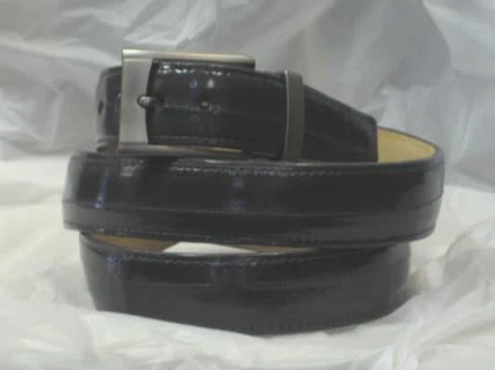 Men's Genuine Authentic Gray Eel Belt