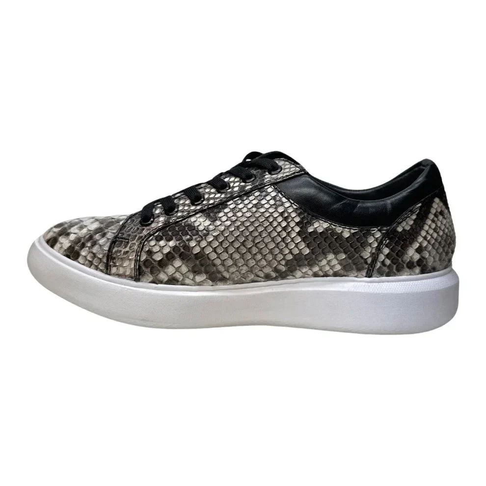 Men's Genuine Full Python Skin Sneakers - Natural - Image 2