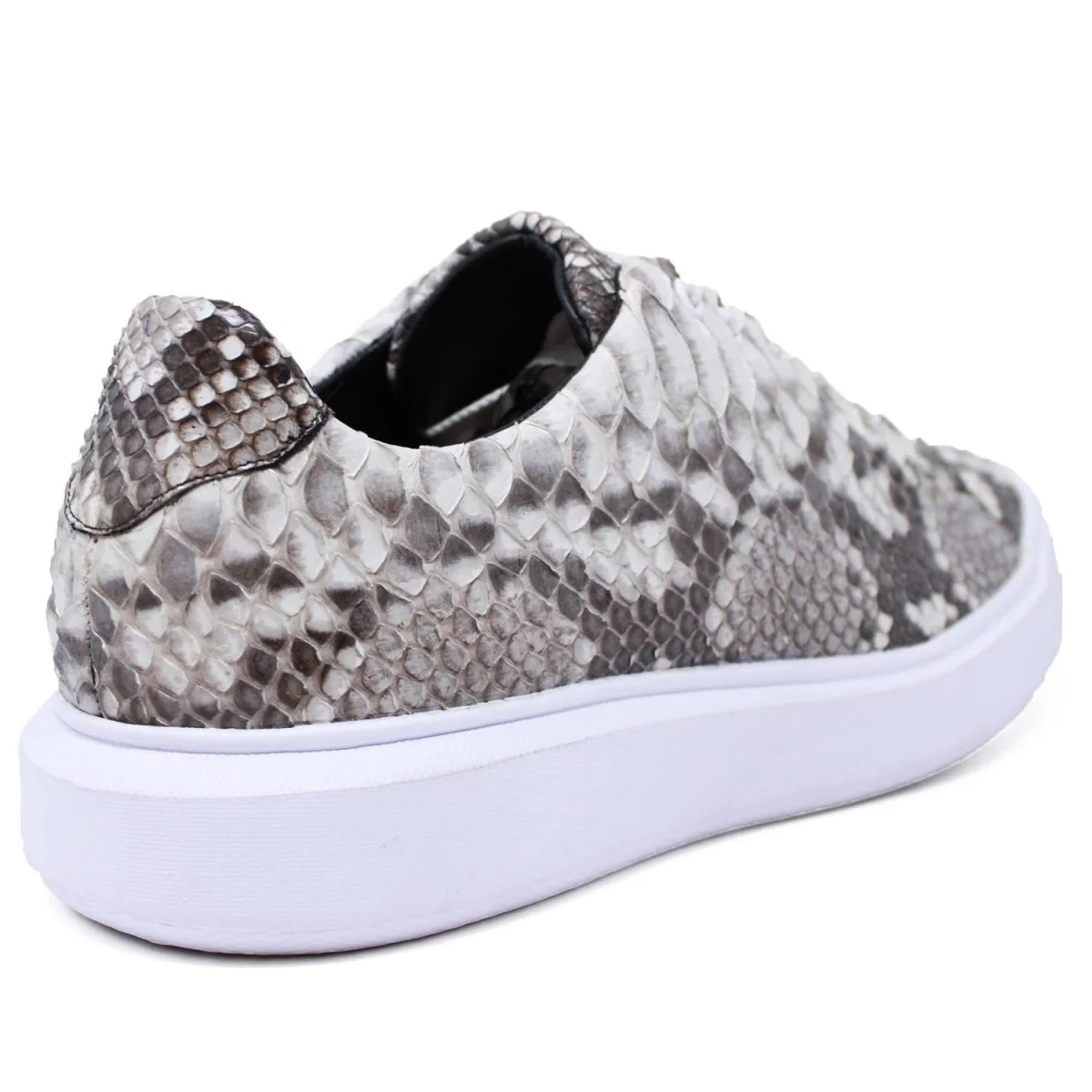 Men's Genuine Full Python Skin Sneakers - Natural - Image 4