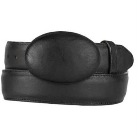 Men'S Gray Original Eel Skin Western Style Belt