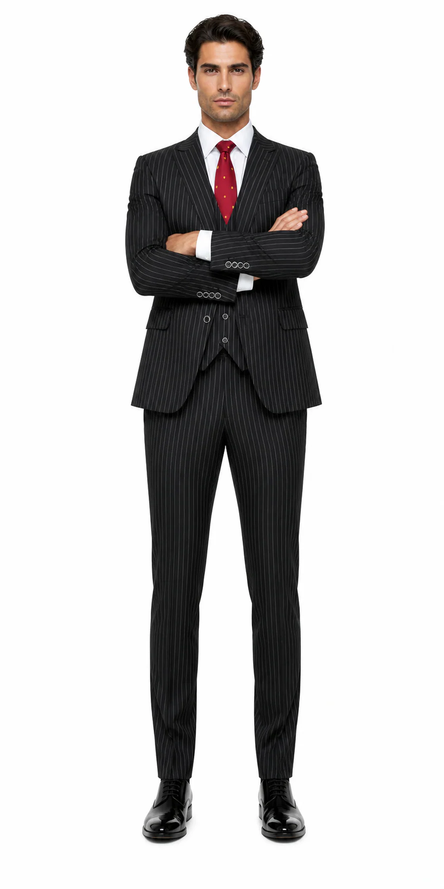 Mens Great Gatsby Outfit - 1920s Gangster Outfit Look in Black - Unique product description and key features - Image 5