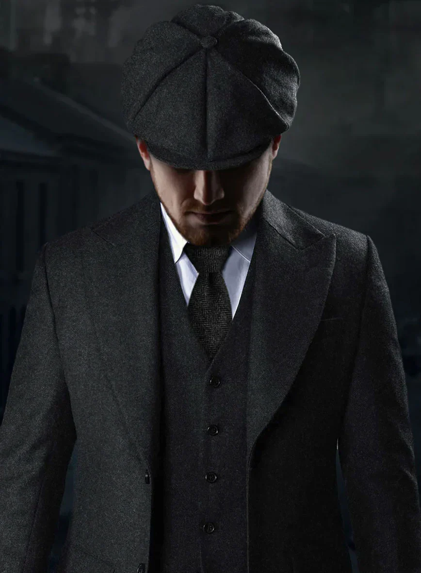 Mens Great Gatsby Outfit - 1920s Gangster Outfit Look in Charcoal - Image 5