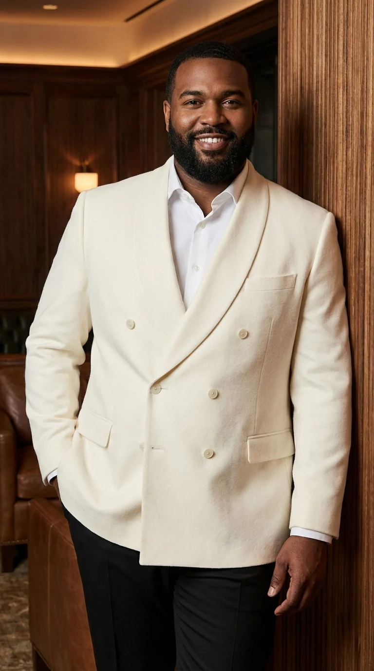 Mens Ivory Dinner Jacket Blazer – Elegant Ivory Cream Off White Formal Blazer Wedding Tuxedo Jacket Evening Wear - Image 8
