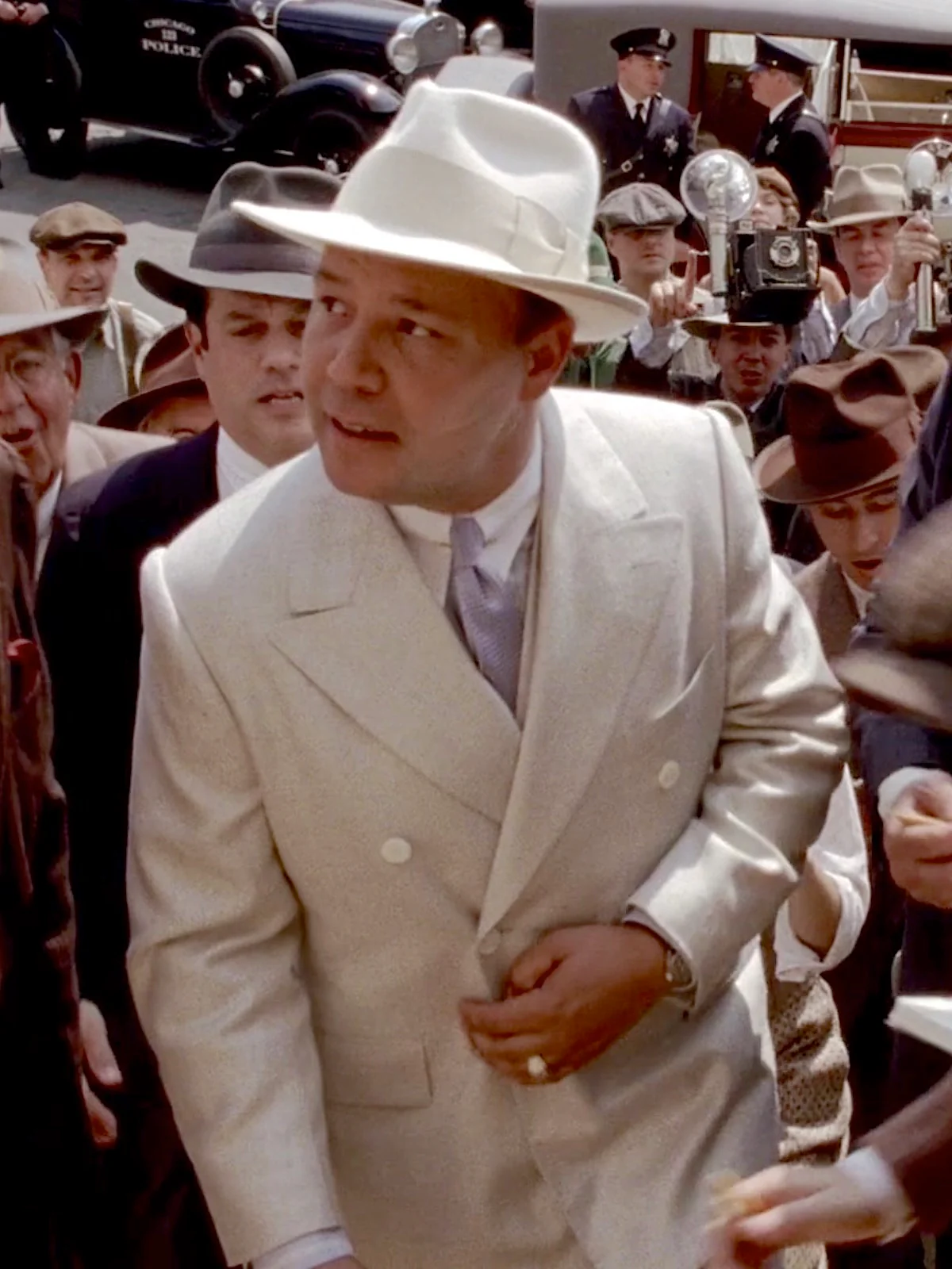 Mens Ivory Off White Double Breasted AI Capone Suit – Classic 1920s Vintage Gangster Style Formal Suit - Image 13