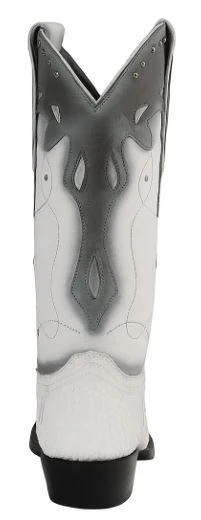 Men's King Exotic Boots Genuine Python 3x Toe White - Image 2