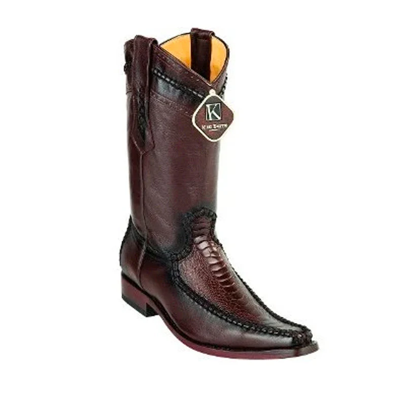 Men's King Exotic Boots Ostrich Leg European Toe Brown – Genuine Craftsmanship