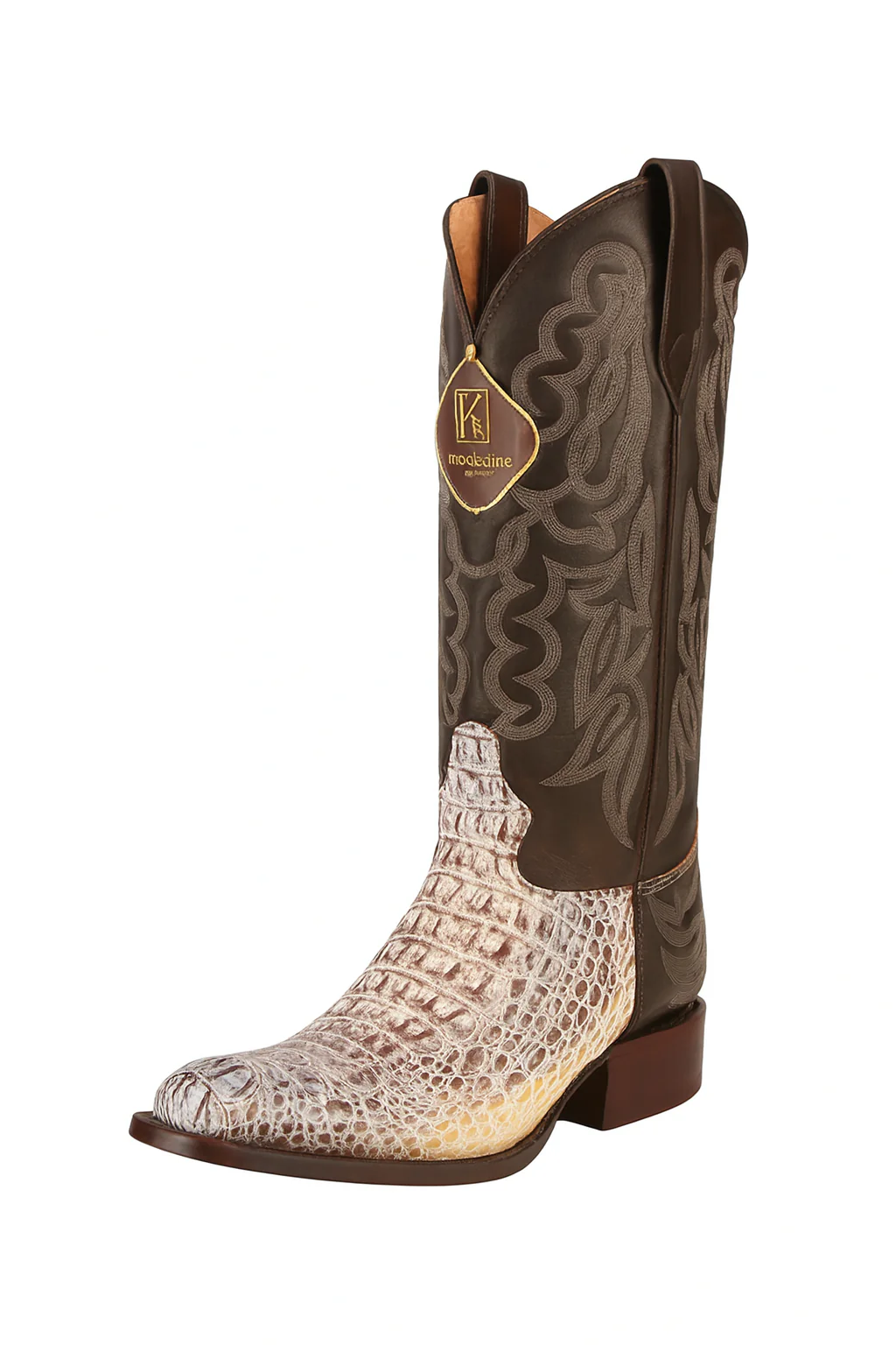 Mens King Exotic Caiman Hornback Cowboy Boots Natural (4980249) - Image 4