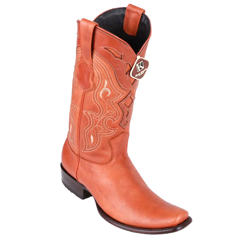 Men's King Exotic Leather Boots Dubai Toe Handcrafted Honey