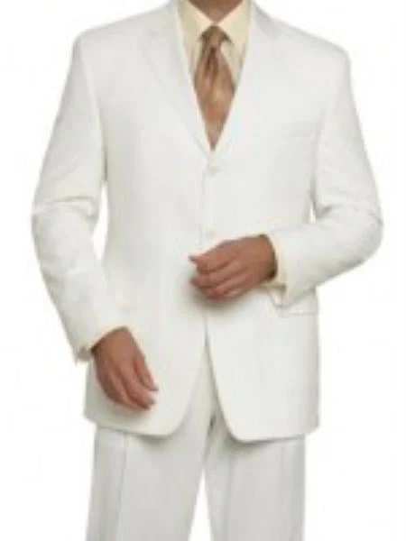 Mens Lightweight Suit - Summer Dress Suits - Off-White - Image 2