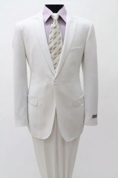 Mens Lightweight Suit - Summer Dress Suits White