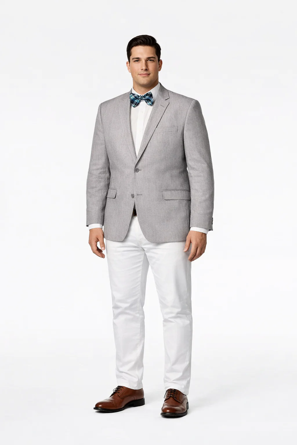 Men'S Linen 2 Button Sport Coat Classic Fit Grey Blazer - Image 6