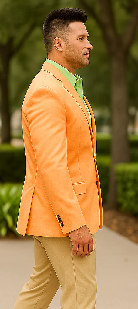Mens Linen Blazer - Coral Linen Sport Coat - Summer Blazer - Image 5