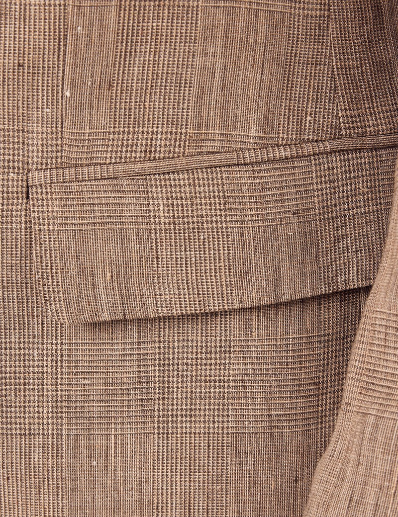 Mens Linen Suit For Beach Wedding - Summer Suit in Brown - Image 12