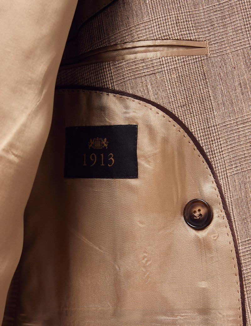 Mens Linen Suit For Beach Wedding - Summer Suit in Brown - Image 13