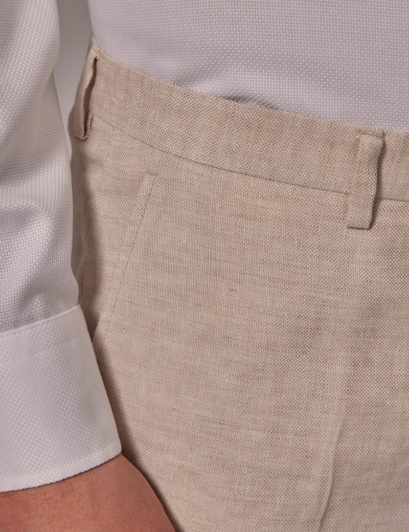Mens Linen Suit For Beach Wedding - Summer Suit in Cream - Image 11