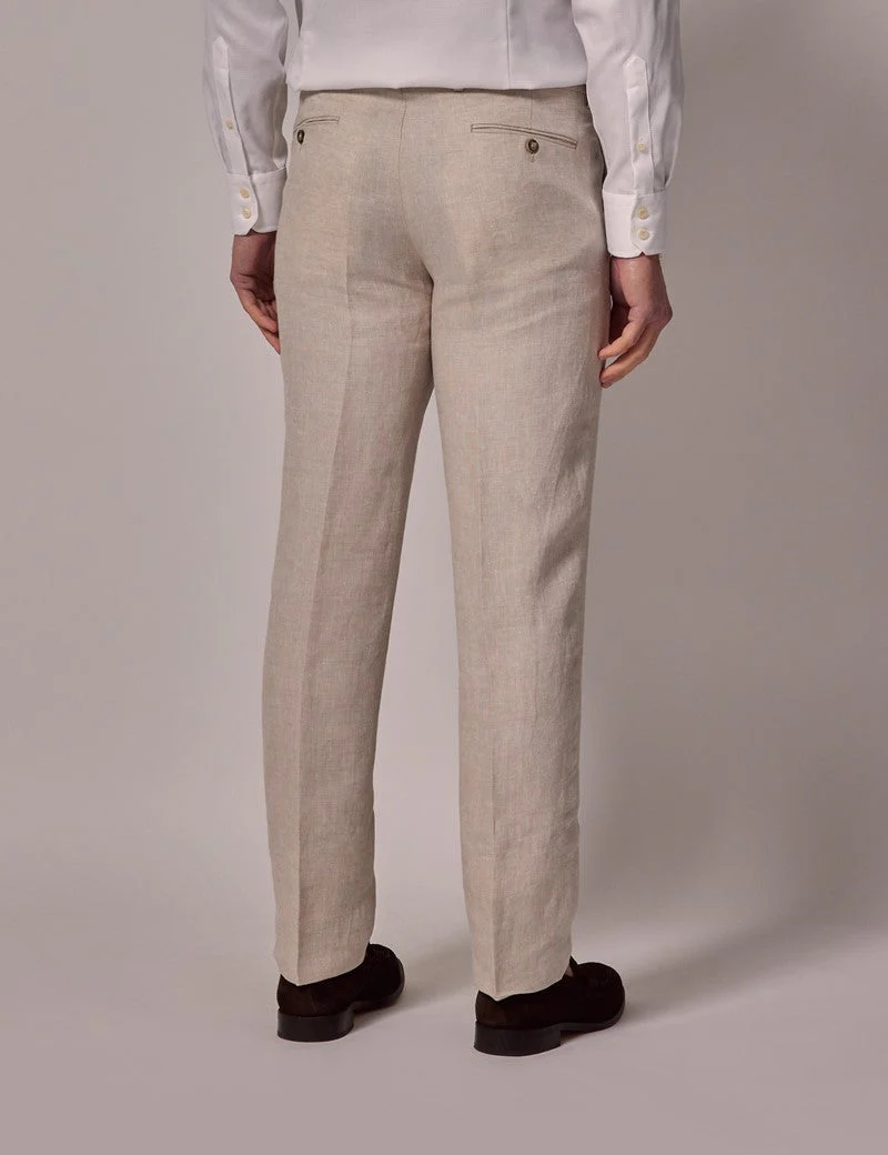 Mens Linen Suit For Beach Wedding - Summer Suit in Cream - Image 4