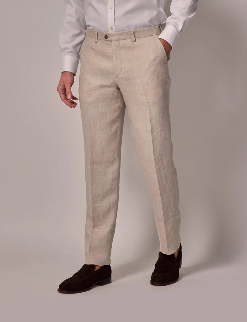 Mens Linen Suit For Beach Wedding - Summer Suit in Cream - Image 7