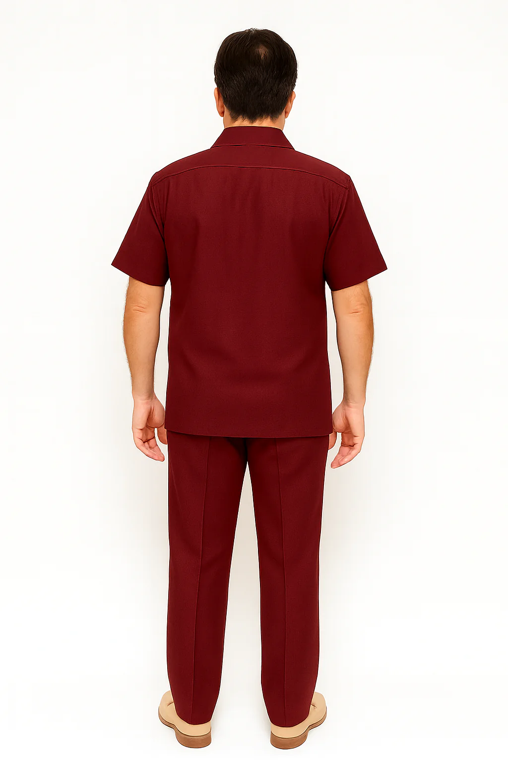 Mens Linen Walking Suit - Burgundy Summer Outfit - Mens Linen Suit - Image 2