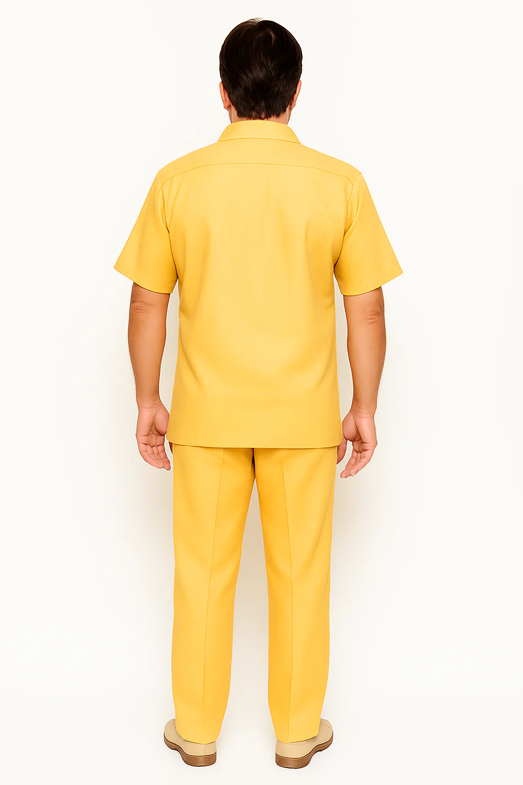 Mens Linen Walking Suit - Yellow Summer Outfit - Mens Linen Suit - Image 2