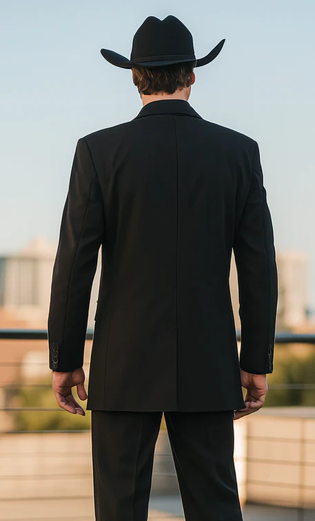 Men's Long Black Fashion Dress Zoot suits - Image 2