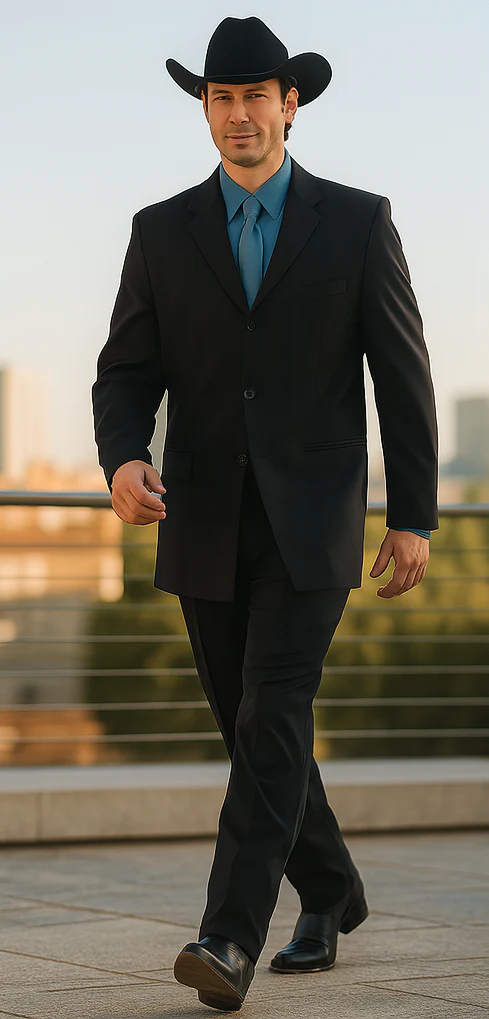 Men's Long Black Fashion Dress Zoot suits - Image 5