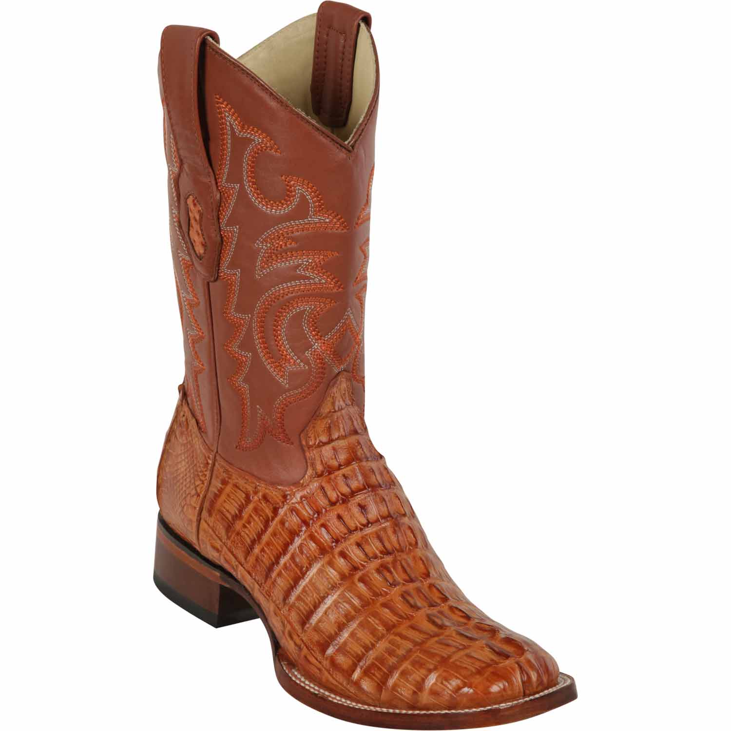 Men's Los Altos Caiman Tail Wide Square Toe Boots - Image 2