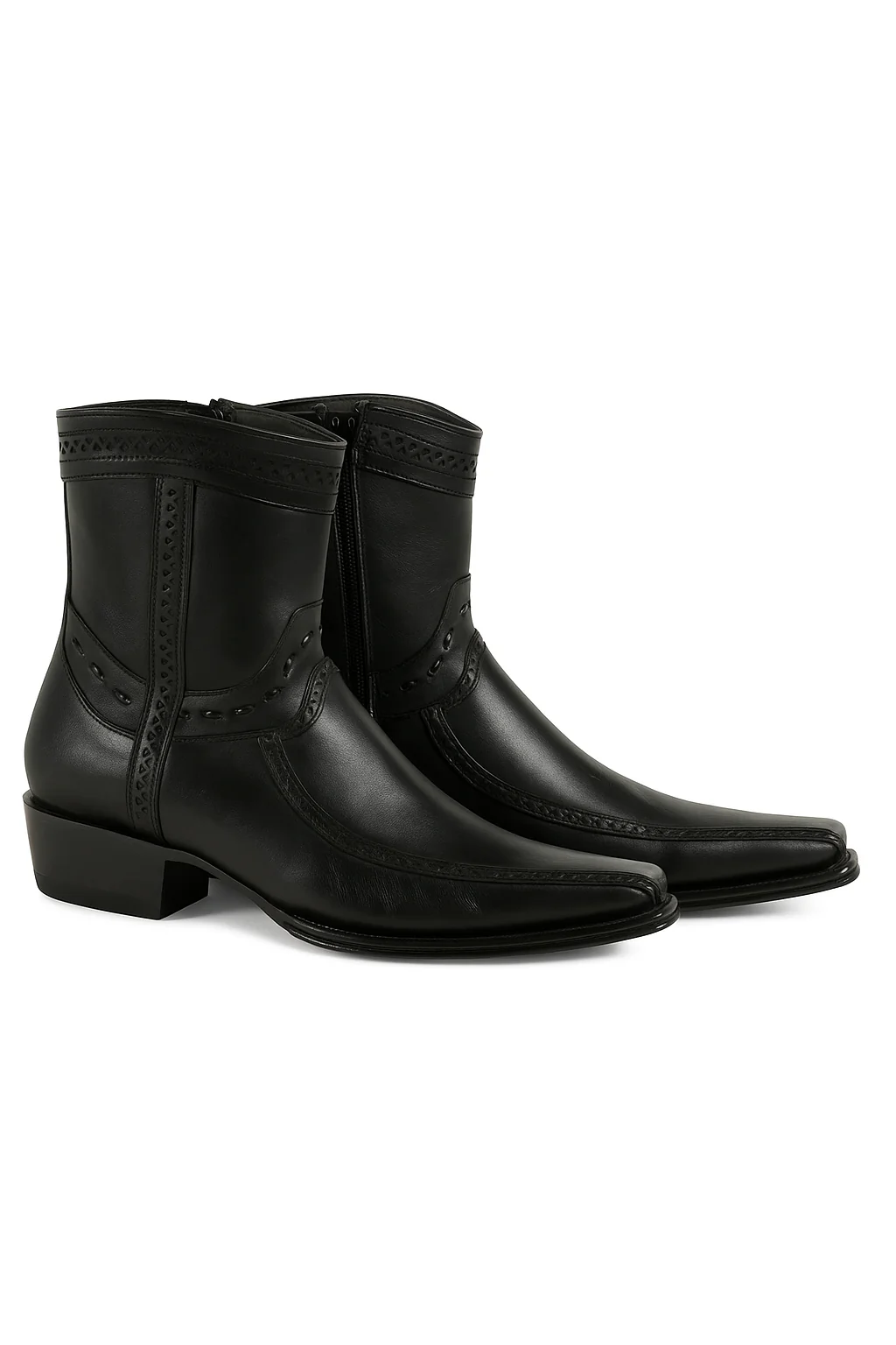 Men's Los Altos Genuine Leather European Toe Short Boots 76BF38 - Image 4