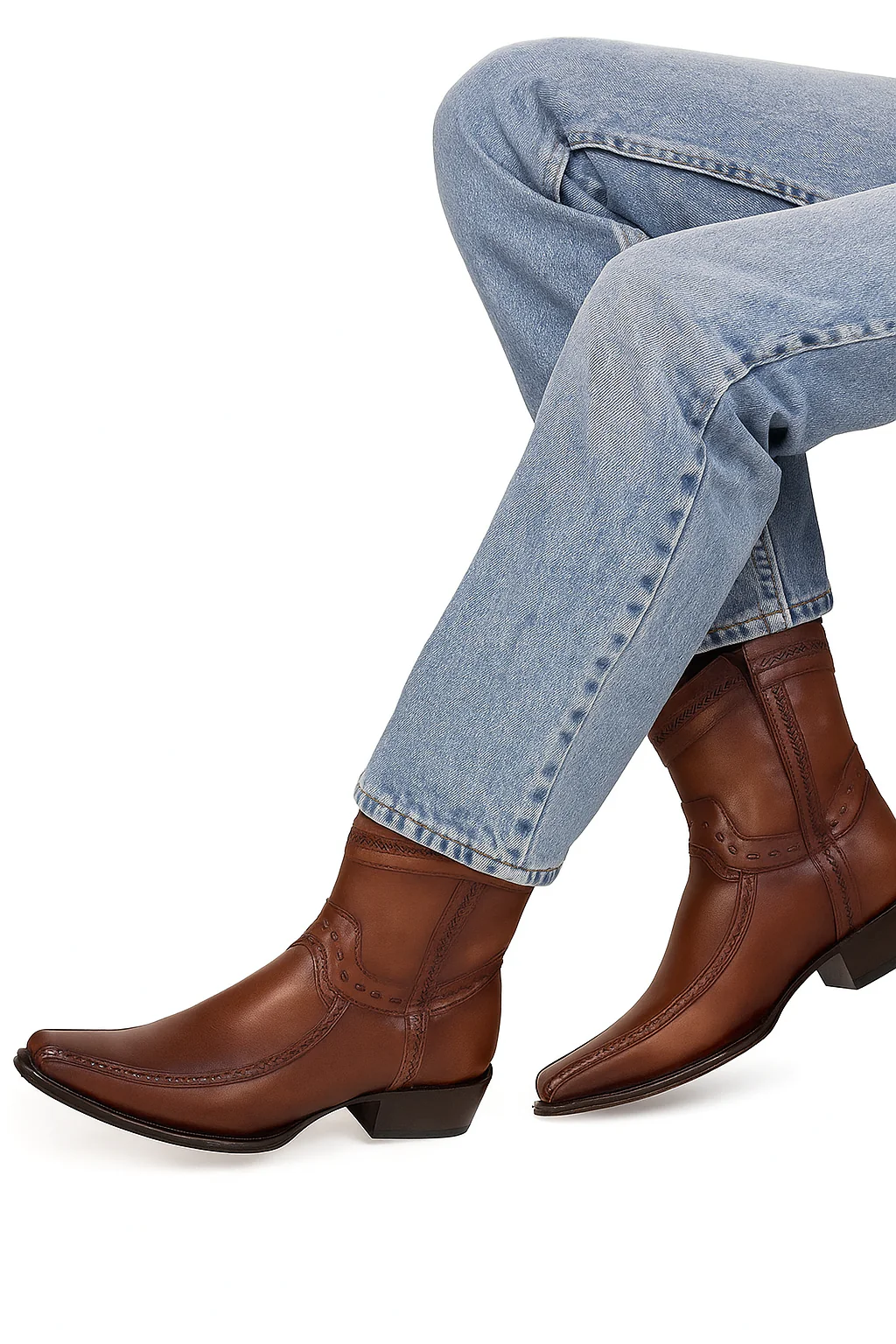 Men's Los Altos Genuine Leather European Toe Short Boots 76BF38 - Image 5